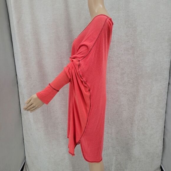 We the Free Oversized Vneck Dolman Sleeve Tunic Dress Linen Blend - Picture 3 of 12